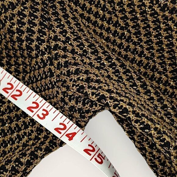 Alfred‎ Dunner Womens Jacket Sz 16 Black Gold Zip Front Tweed Vtg 80s Classicore - Picture 11 of 13